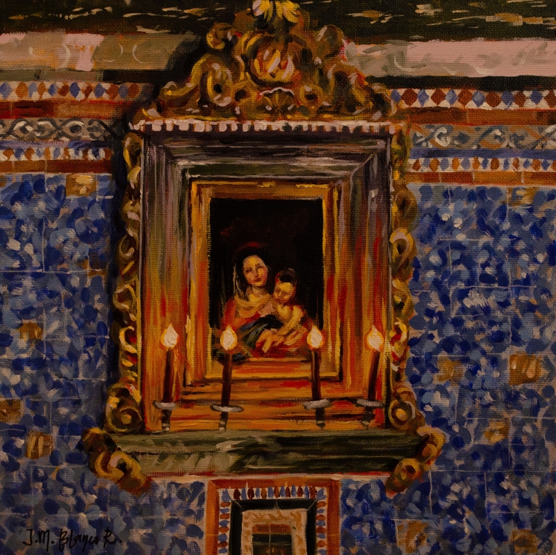 Small Altar Piece. Casa de Pilatos, Seville. by artist Jose Blanco